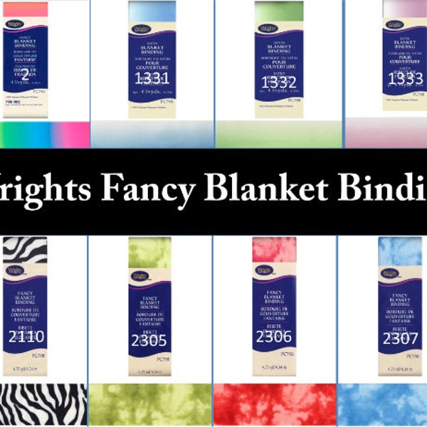 Wrights Fancy Blanket Bindings | PC798 | Satin Blanket Bindings | All Wright's Current Prints, All In Stock, Ready for Quick Shipping