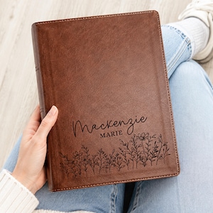 KJV bible women personalized wide margin kjv bible engraved king James version bible Christian gift idea women adult baptism gift religious