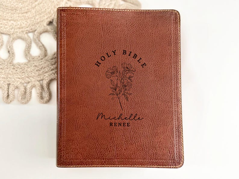 KJV journal bible women religious gift idea mom notetaking KJV bible personalized goddaughter gift from godfather king James bible leather