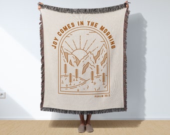 Boho Christian woven blanket gift for her bible verse blanket confirmation gift christian woven picnic blanket bible verse tapestry baptism