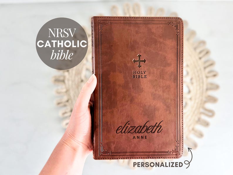 Personalized NRSV Catholic Leather-bound Bible