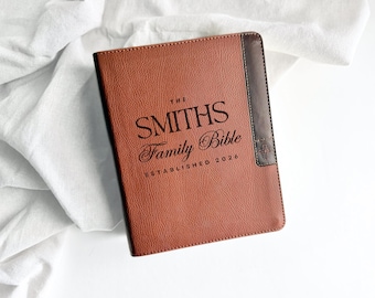 Personalized Family Bible NIV Engraved Wedding Bible large print Guestbook NIV Journaling Bible wedding gift idea Christian engagement gift