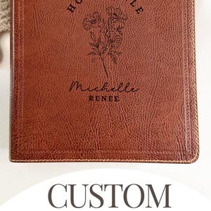 KJV journal bible women religious gift idea mom notetaking KJV bible personalized goddaughter gift from godfather king James bible leather