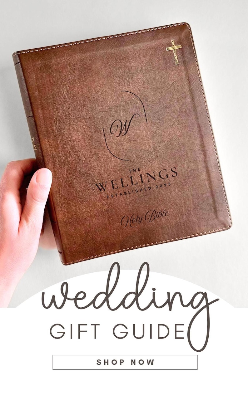 Family wedding bible leather personalized niv journaling holy bible engraved religious gift christian wedding gift family name bible study