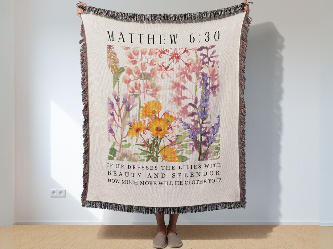 Christian Bible Verse Blanket Christian Woven Blanket Jesus Scripture