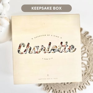 Baptism gift girl catholic personalized keepsake box large christening goddaughter gift from godfather godchild baptism gift from godparent