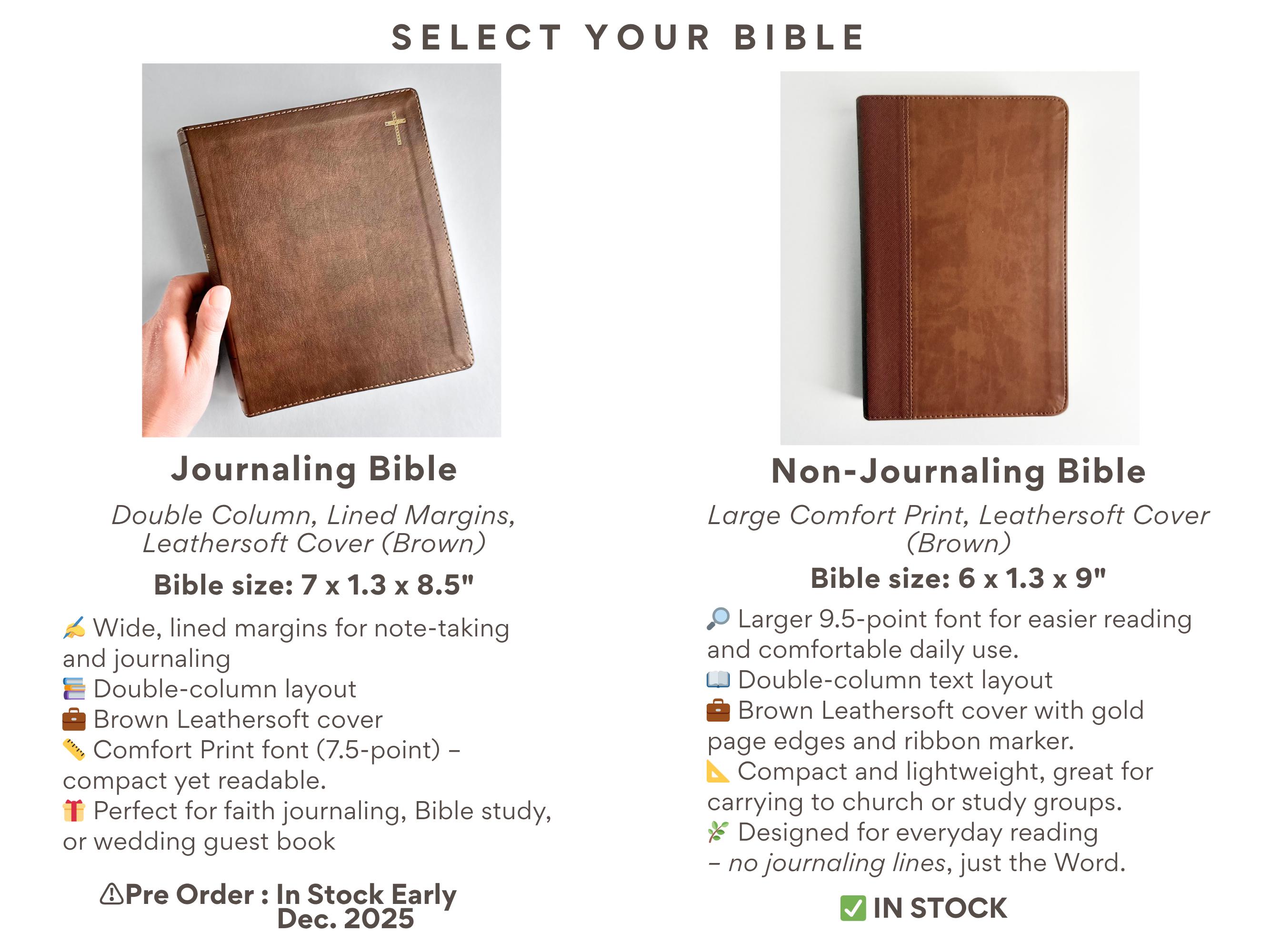 NIV Bible Personalized NIV Journaling Bible Leather Note Taking Bible