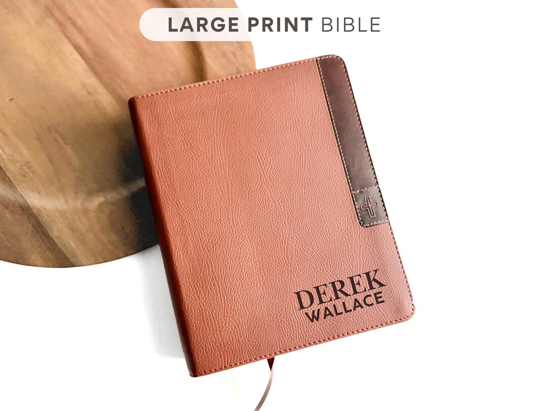 NIV Journaling Bible Large Print Personalized Niv Bible for Men