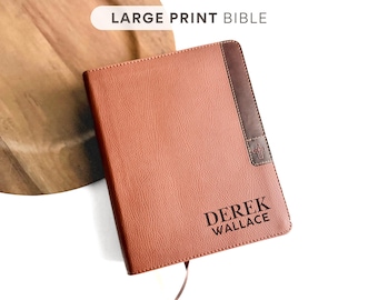 NIV journaling bible large print personalized niv bible for men note taking bible niv engraved bible niv bible leather bonded gift for him