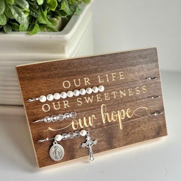 Catholic Gifts for Women Rosary Hanger Confirmation Gift Girl Catholic wedding gift 1st Communion Gift for godparent gift from godchild