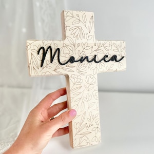 Baptism Gift Girl Catholic Goddaughter gift from godfather dedication gift girl Nursery Decor cross Godchild Baptism Gift from godmother