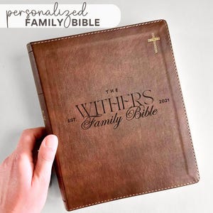 Personalized NIV journaling bible Engraved niv leather family bible personalized religious anniversary gift for women godmother gift bible