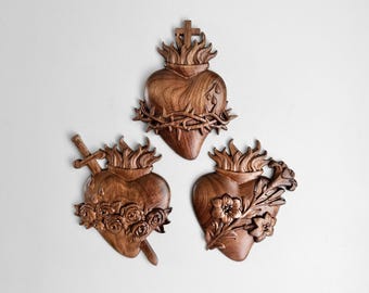 Three Hearts Holy Family Sacred Hearts JMJ Art Sacred Heart of