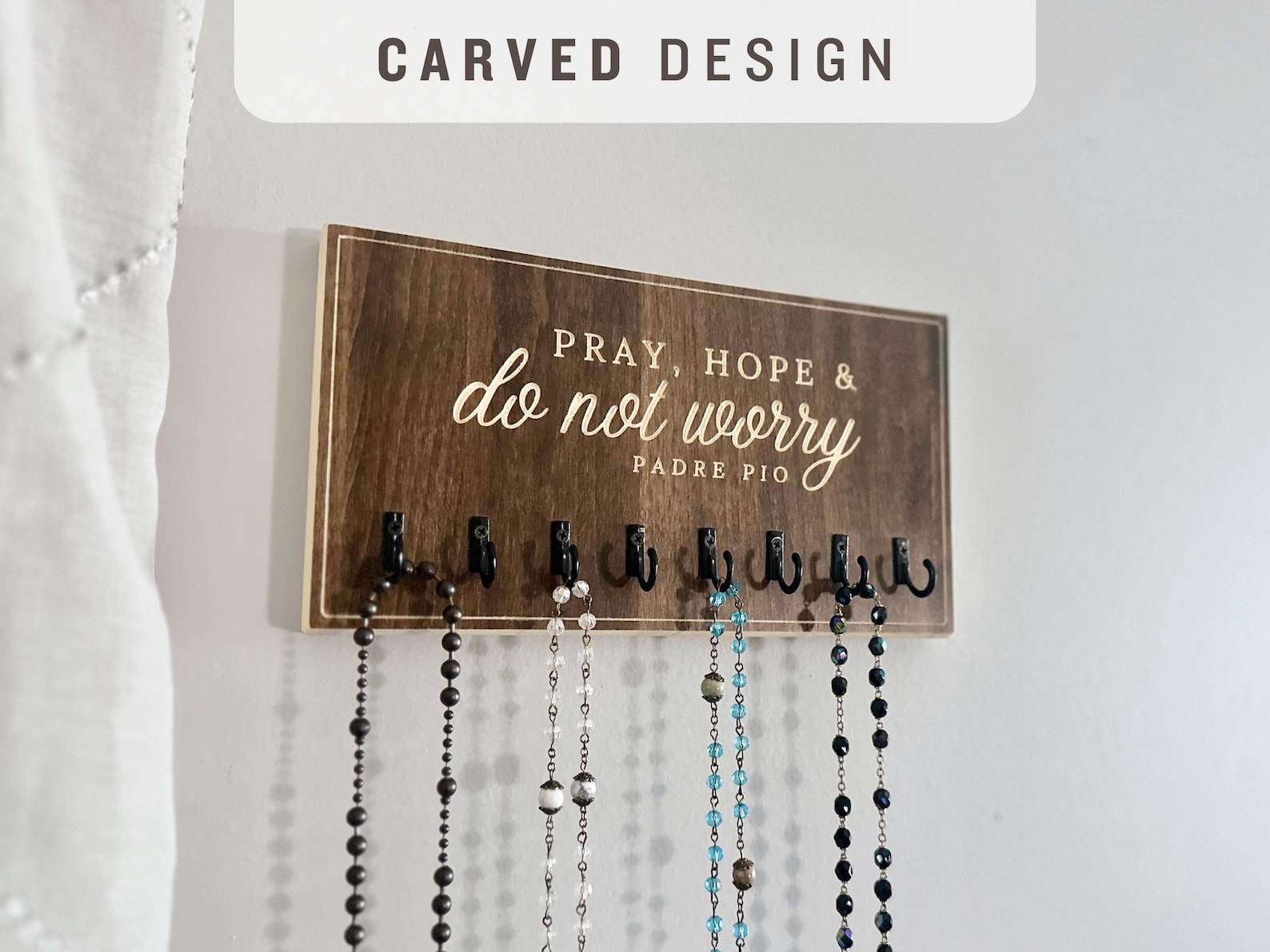 Padre Pio Catholic Rosary Hanger
