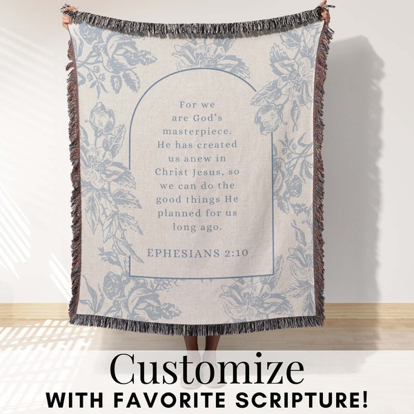 Custom sympathy blanket bible verse miscarriage gift couple Christian custom woven blanket catholic teacher gift for women prayer blanket