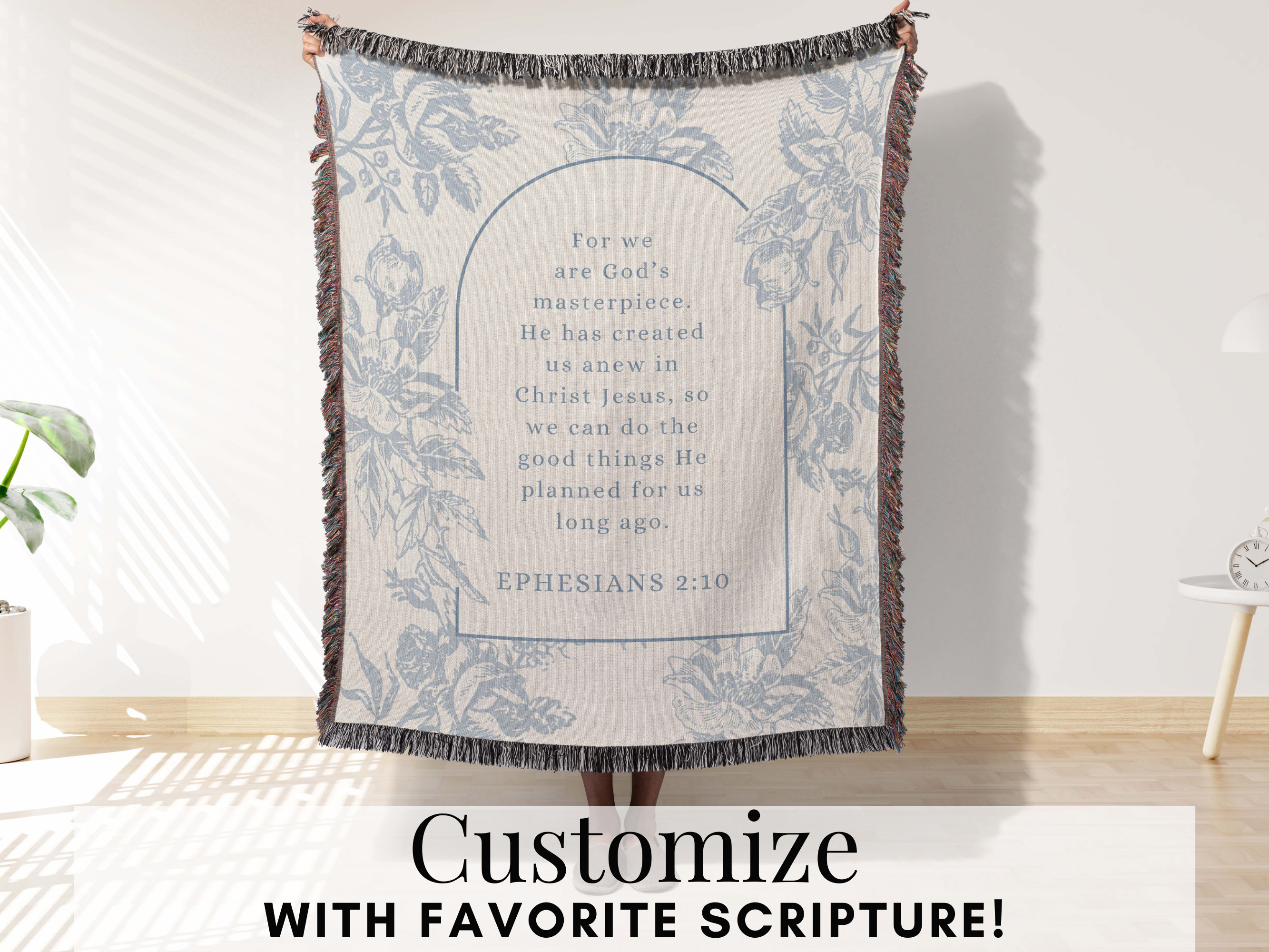 Scripture Woven Blanket - Etsy