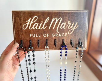 Catholic Rosary Hanger Goddaughter gifts from godmother anniversary gift key holder catholic gift for women anniversary gift for her