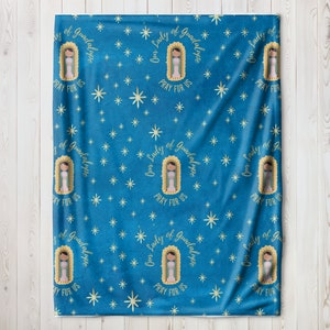 Our Lady of Guadalupe Catholic Baby Blanket Girl Baptism Gift Girl Mary Blanket for Girl Catholic gift for girl First Communion Blanket