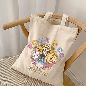 Vintage Pooh Co EST 1926 Tote Bag,Pooh And Friends,Cute Bear Bag,Tote bag Disney Inspired,Shopping Bag,Classic Pooh Tote Bag,Farmers Market