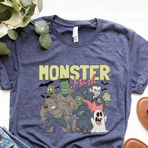 Monster Mash TShirt, Retro Halloween shirt, Vintage Ghost Halloween t-Shirt, Monster Tee, Retro Fall Top, Fall Shirt,Monster Mash Spooky Tee