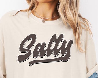 Comfort Colors Salty Tshirt, Salty Shirt, Salty Summer Shirt, Womens Tshirts, Womens Summer Shirt, Beach Shirt,Beach T-Shirt, Vacation Shirt