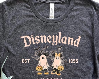 Disney Halloween Family Matching T-Shirt, Disneyland Shirt, Spooky Season Shirt, Halloween Party Shirt, Mickey and Minnie Shirt for Him