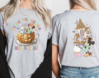 Girls Just Wanna Have Fun Halloween Shirt,Minnie Daisy Halloween Besties Tee,Minnie Pumpkin Shirt,Disney Halloween Girls Shirt,Magic Kingdom