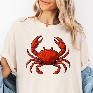 Comfort Colors® Crab Shirt, Food Tshirt, Retro Graphic Tee, Summer Shirt, Foodie T Shirt, Crab Lover, Crabs T-Shirt, Seafood Tee, Unisex Tee