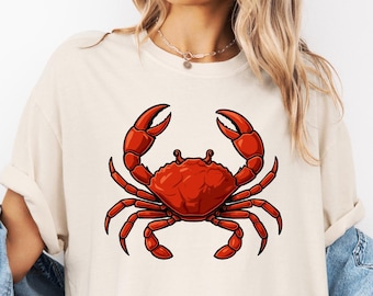 Comfort Colors® Crab Shirt, Food Tshirt, Retro Graphic Tee, Summer Shirt, Foodie T Shirt, Crab Lover, Crabs T-Shirt, Seafood Tee, Unisex Tee