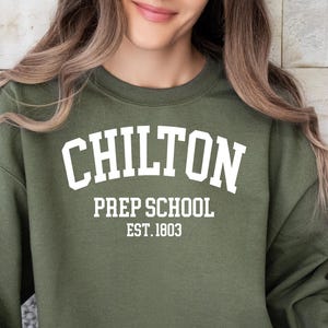 Chilton Prep School Est Sweatshirt | Back to School Gilmore Gift | Fall Gilmore Pullover Sweatshirt | Rory Gilmore Sweatshirt