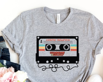 Cosmic Rewind Cassette Tshirt, Cosmic Rewind Tshirt, Guardians of the Galaxy T-Shirt, Guardians Of The Galaxy Sweatshirt,Gıft For Her,Funny