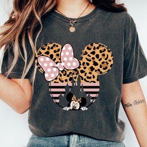 Leopard Minnie Shirt, Disney Shirt, Disney Mickey Shirt,Woman Disney Shirt,Disney Family Vacation 2024,Animal Kingdom shirt,Disneyland Shirt