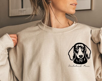 Dachshund Mama Sweater,Dachshund Shirt,Dog Mom Sweatshirt,Dachshund Owner Gift,Gift For Doxie Dog Owner,Pet Lover Shirt,Gift For Dog Mom