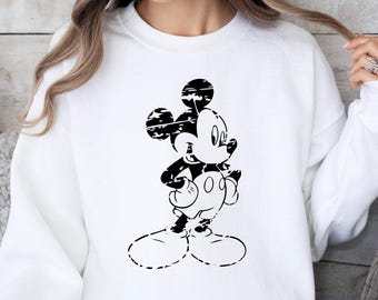 Disney Mickey Mouse Vintage Classic Sketch Shirt,Disney Family Vacation Shirt, Vintage Mickey Portrait Shirt,Retro Mickey Shirt,Disney Shirt