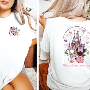 Retro Disneyworld Daisy Minnie Shirt, Where Dreams Come True Shirt, Disneyland Valentine Couple Shirt, Honeymoon Shirt, Magic Kingdom Shirt