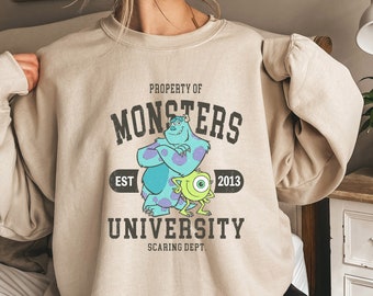 Disney Monsters University Characters Sweat,Mike and Sully Shirt,Monster Inc Shirt,Disneyland Family Trip Shirt,Pixar Movie Shirt,Disneyland
