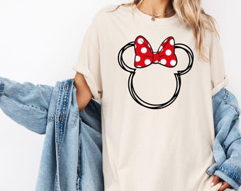 Minnie Mouse Shirt Retro Minnie T-Shirt for Disneyland Trip, Disneyland Holiday Family Matching Shirt, Disney Minnie Gift,Disney Shirt