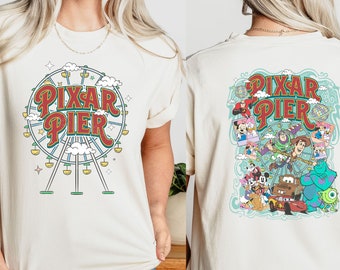 Funny Disney Pixar Characters Shirt, Toy Story Tee,Up Movie Shirt, Pixar Fest 2024 Shirt Family Vacation Holiday Gift,Family Disneyland trip