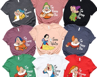 Seven Dwarfs Family Matching Shirt,Seven Dwarfs Group Costumes,Seven Dwarfs,Disney Group Shirts,Disney Family Shirts,Seven Dwarfs Character
