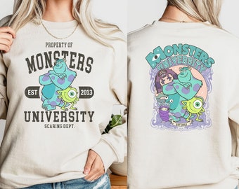 Disney Monsters University Characters Sweat,Mike and Sully Shirt,Monster Inc Shirt,Disneyland Family Trip Shirt,Pixar Movie Shirt,Disneyland