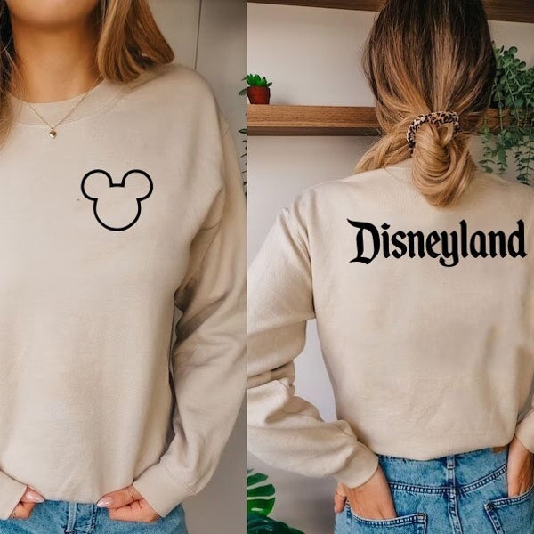 Disneyland Sweatshirt,Back And Front,Disney Sweater,Disneyland Shirt,Disney World Sweater,Mickey Mouse,Minnie Mouse,Gıft For Her,Dısneyland