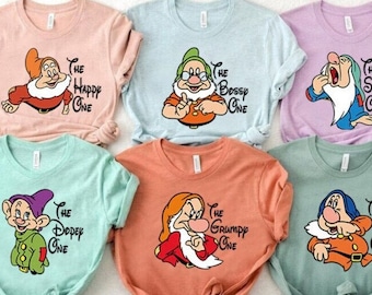 Camisas Siete Enanitos, Siete Enanitos, Camisas Grupo Disney, Blancanieves, Camisas Familia Disney, Camisas para Familia, Familia Disney, 7 enanitos