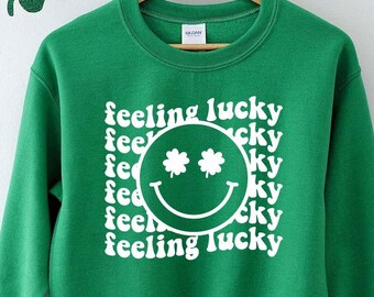 Feeling Lucky Shirt,Lucky Clover,Lucky Shirt,Clover Shirt,St Patricks Day,Lucky Vibes Shirt,Shamrock Shirt,Irish Shirt,Patrick Day Gift