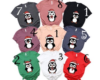 Christmas Penguin Shirt,Penguin In Santa Hat,Christmas Shirts For Family,Christmas Gift,Christmas Family Shirt, Animal Shirt,Funny Christmas