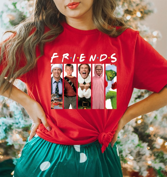 Christmas Friends Movie Shirt,friends Movie Characters Christmas