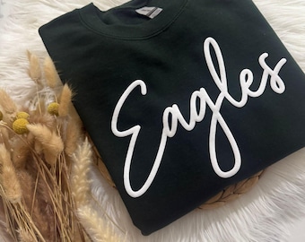 Custom team name sweatshirt,Custom team name Shirt, School Mascot sweatshirt Puff Print School Spirit Shirt Christmas gift Idea gift for Mom