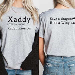 Xaddy, Xaddy Shirt, Xaden Riorson, Xaden Fourth Wing Shirt, Fourth Wing Merch, Iron Flame Sweatshirt,Rebecca Yarros Apparels,Funny Shırt
