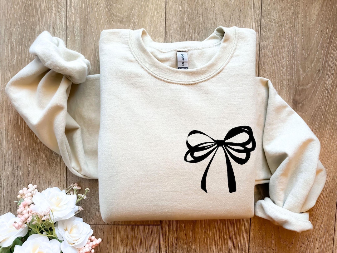 BLACK BOW FLEECE GIRLS SWEATSHIRT - OFF WHITE