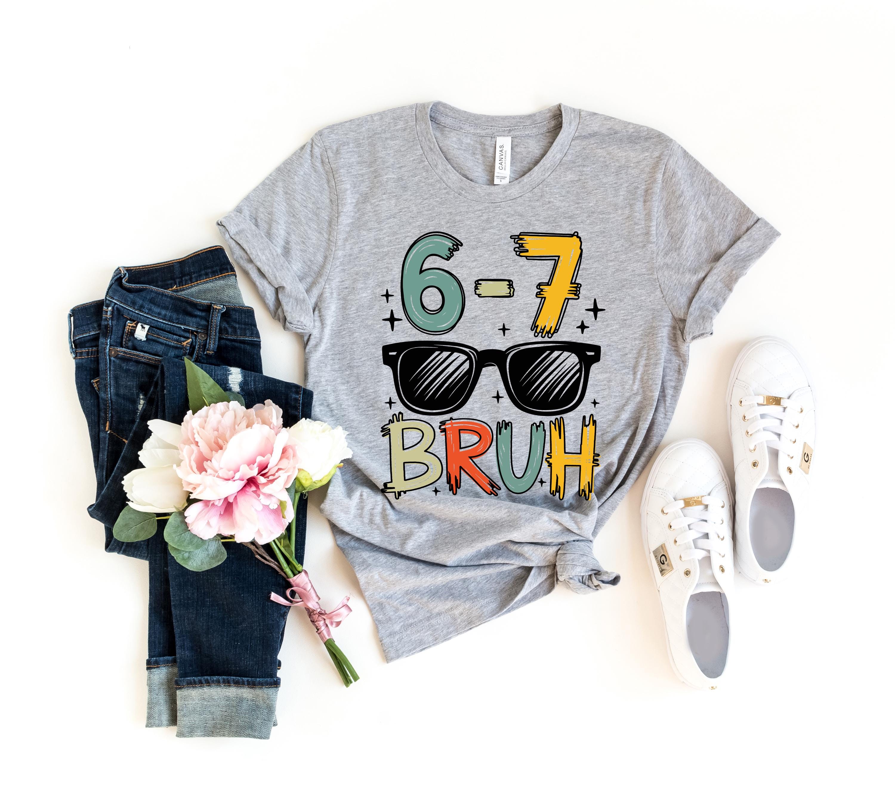 Six Seven Bruh Shirt, 6 7 Shirt, Funny Number Meme T-Shirt, Viral Saying Shirt, Funny Number Gen Z shirts Gen Z Gifts, 6 7 Tshirt
