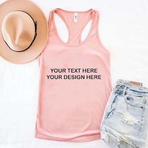 Custom Tank Top for Women Unisex, Personalized Tank Top Custom Text Photo Logo Shirt, Personalized Racerback Tank, Women Racerback Tank Top